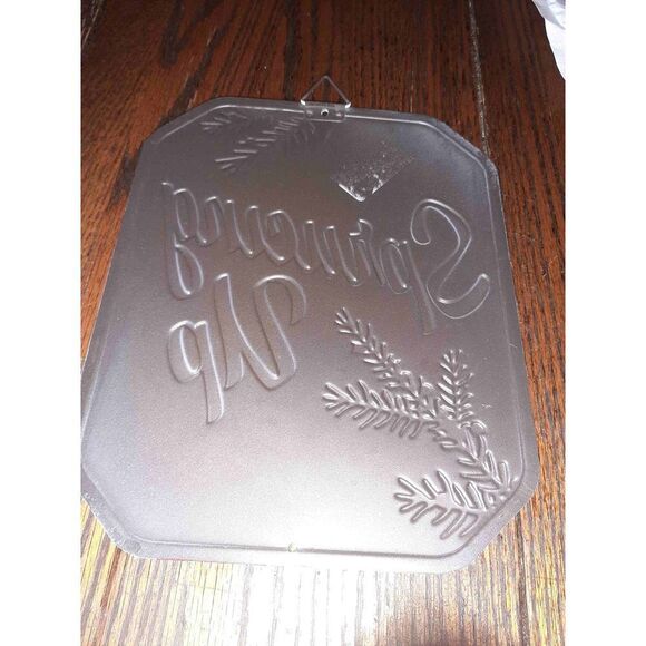 Christmas Holiday Winter 8x10 Metal Tin Sign We're Sprucing Up the Place Patina - Picture 5 of 5